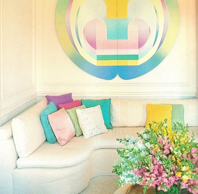 '80s pastels in interior design