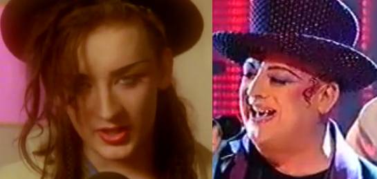 Boy George then and now