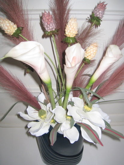 An '80s floral arrangement