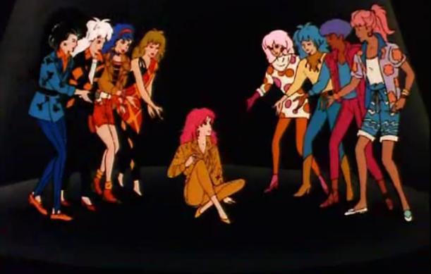 Kimber performs "I'm Okay" in this still from Jem
