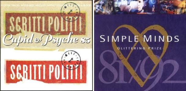 Album covers for Scritti Politti, Simple Minds