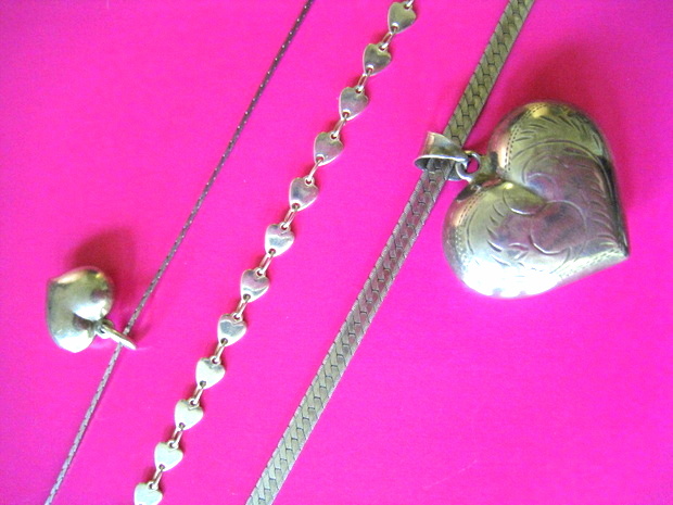 '80s silver necklaces and bracelet