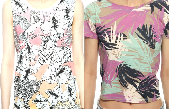 80s tropical shirts from Forever 21
