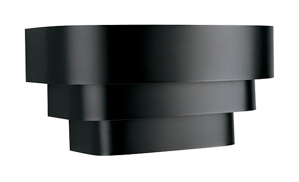 A black Deco wall sconce from Lighting Direct