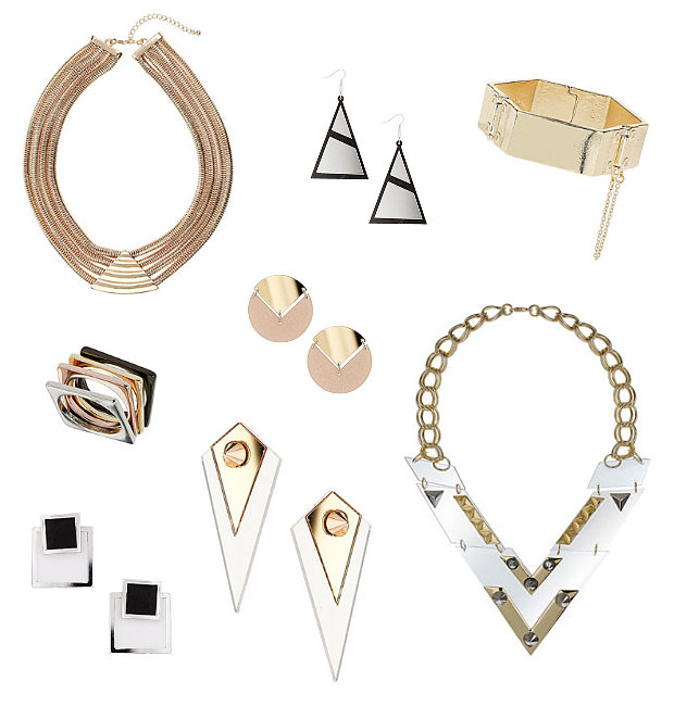 Geometric jewelry from Topshop