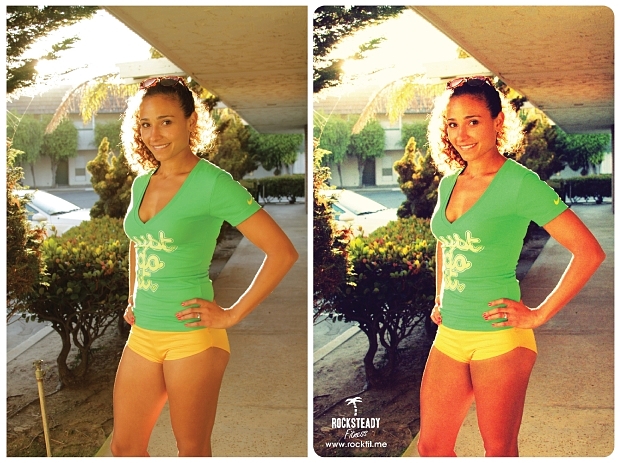 Melissa Bozeman Hernandez in a Rocksteady Fitness photo shoot