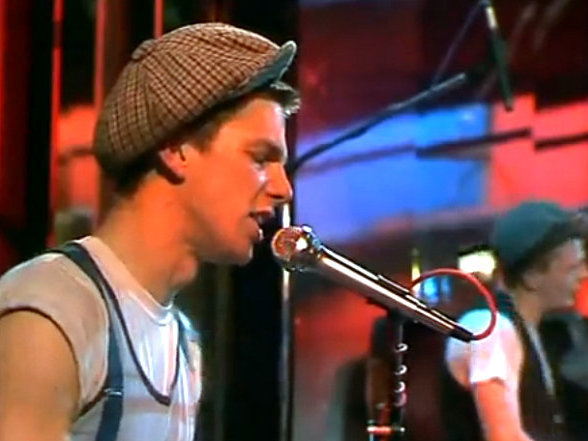 JoBoxers in a 1983 live performance of "Just Got Lucky"