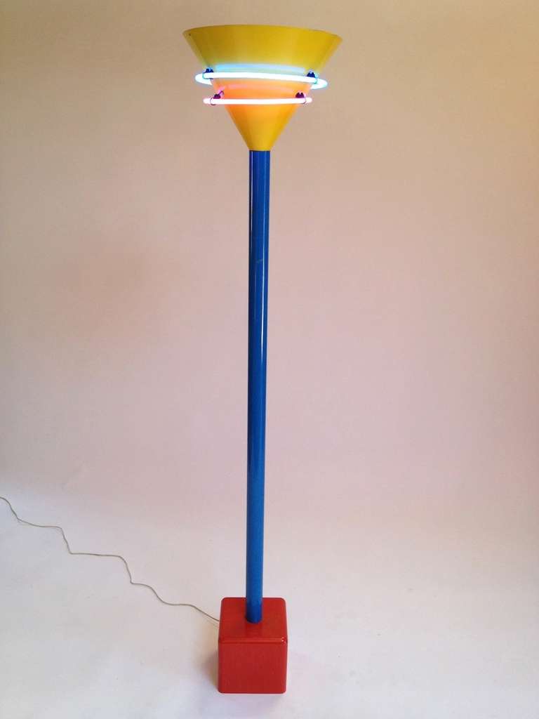 A Memphis knock-off halogen torcherie lamp (from 1stdibs.com)