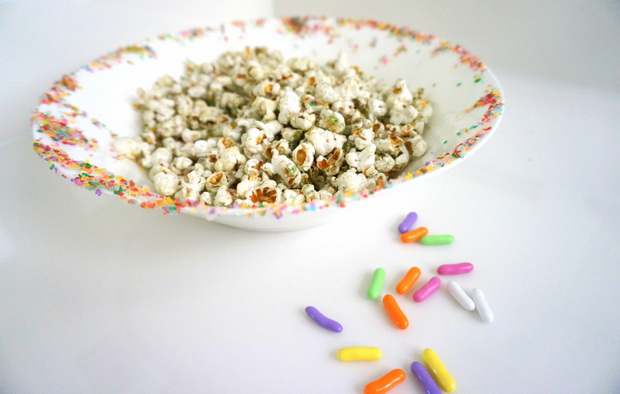 Popcorn and sprinkles are promise of good things to come...