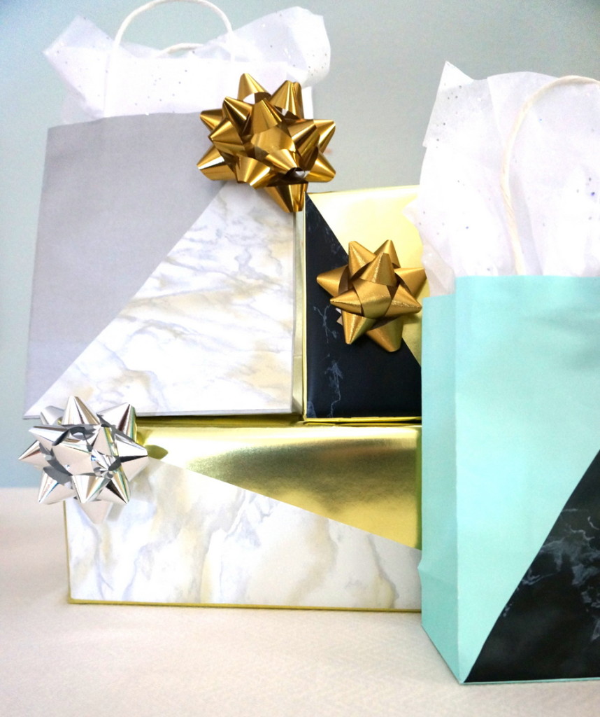 Geometric gift wrap