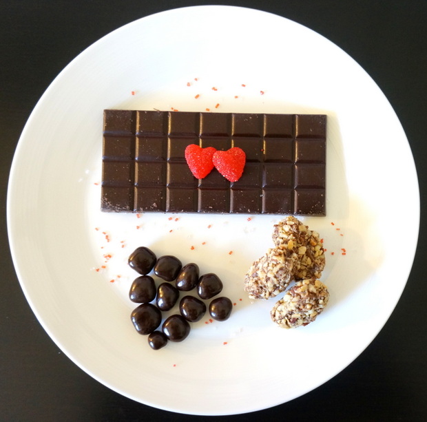 A very Valentine's Day chocolate plate