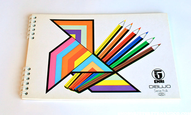 '80s drawing notebook from Etsy shop Objets Retro and Co.
