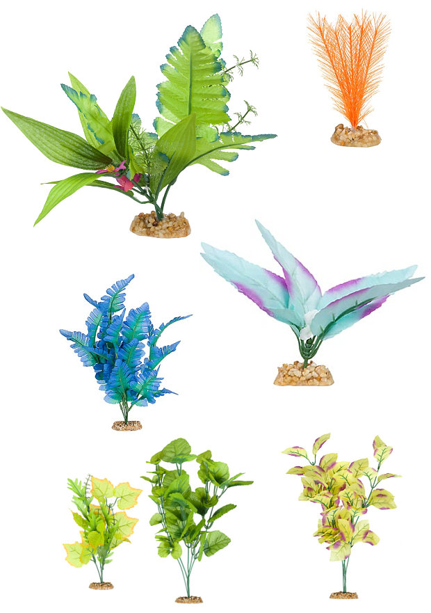 Silk aquarium plants from Petco