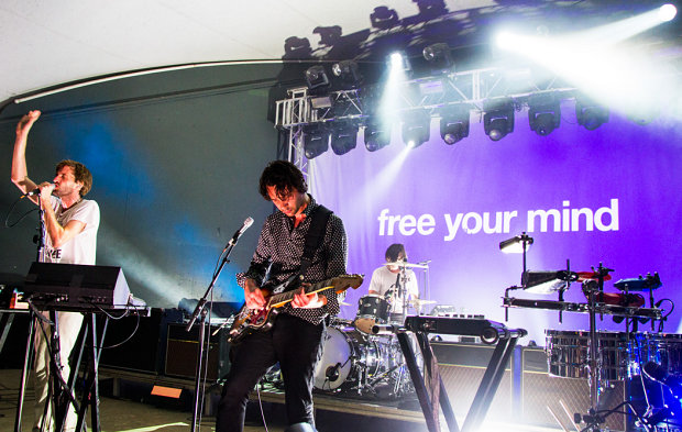 Cut Copy's Dan Whitford and Tim Hoey perform at Stubb's in Austin, Texas