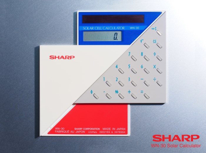 The Sharp WN-30 Solar Calculator, photographed by Rick Shithouse
